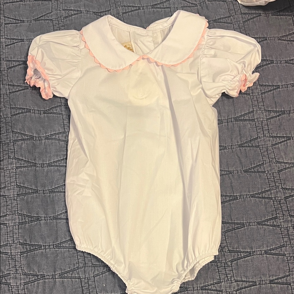 White and Pink Kids One Piece
